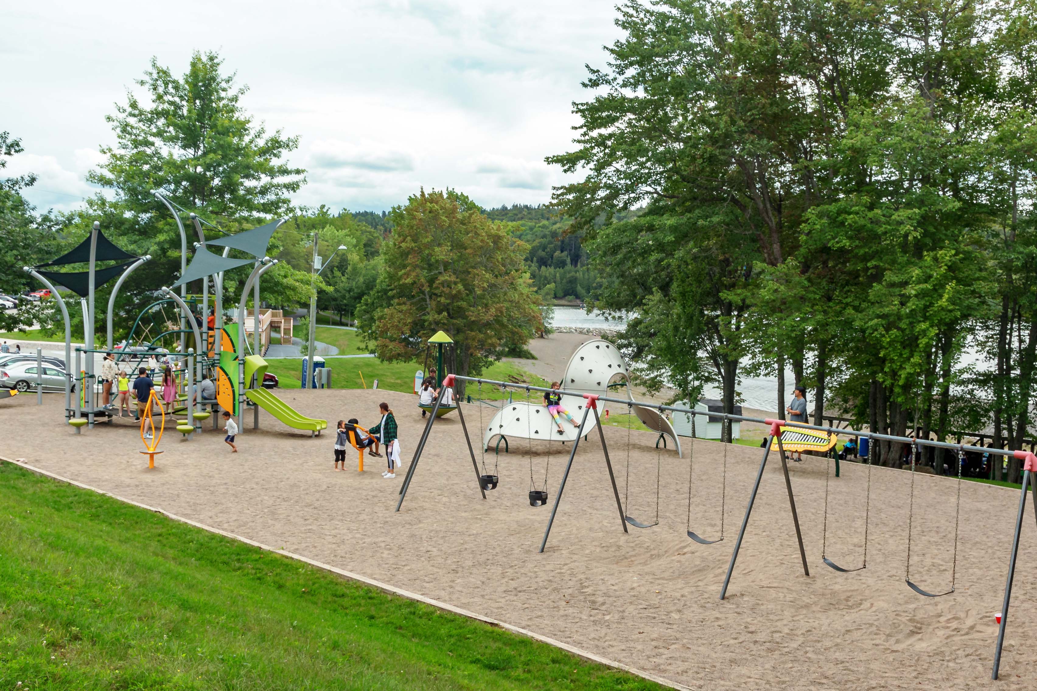 Playground structures and areas